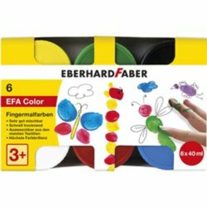 Eberhard Faber Vingerverf ass.kleuren 6x40ml in karton