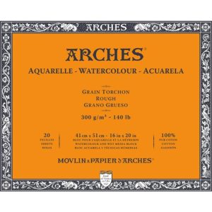 Arches® Watercolour Blok 4-zijdig gelijmd Natuurlijk wit Grain fin 20 vel 300g/m² 41X51cm