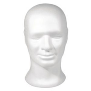 Styropor-kop, mannelijk, 30,5 cm