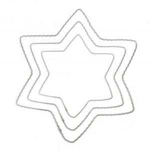 Metalen ster van gegolfde platte draad,ø 25cm  deco12