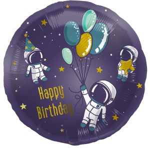 Heliumballon Folie 45cm Verjaardag Happy Birthday Space