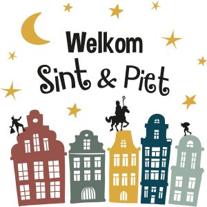 Raamstickers ‘Welkom Sint & Piet’