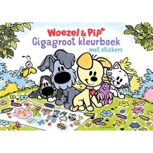 Woezel & Pip Gigagroot Kleurboek 41×29,5cm Met Stickers