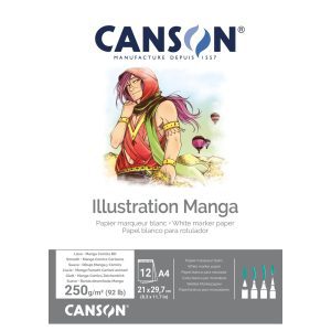 Canson Illustratie Markerpapier Blok A4 250gr. 12vel.